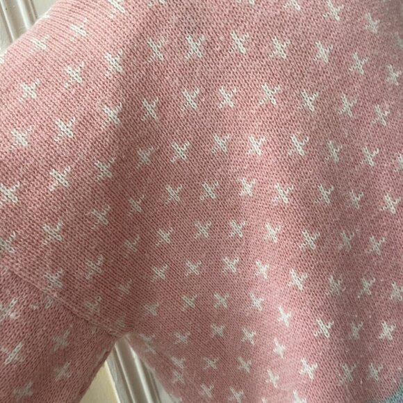 VINTAGE 1970 JANTZEN SWEATER KNITTED PINK Sz 2XL COQUETTE GRANDMA CORE ICONIC - Picture 12 of 16
